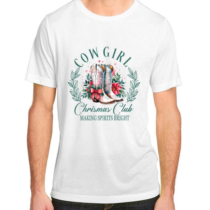 Cowgirl Christmas Club Making Spirit Bright Holiday Adult ChromaSoft Performance T-Shirt