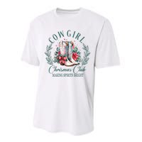 Cowgirl Christmas Club Making Spirit Bright Holiday Performance Sprint T-Shirt