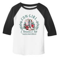 Cowgirl Christmas Club Making Spirit Bright Holiday Toddler Fine Jersey T-Shirt