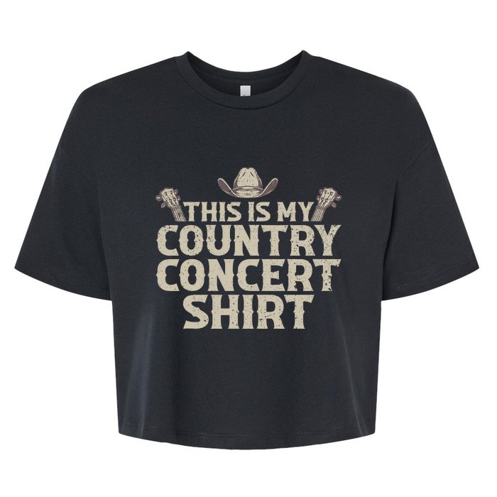 Cool Country Concert For Wo Country Music Lover Bella+Canvas Jersey Crop Tee