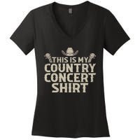 Cool Country Concert For Wo Country Music Lover Women's V-Neck T-Shirt