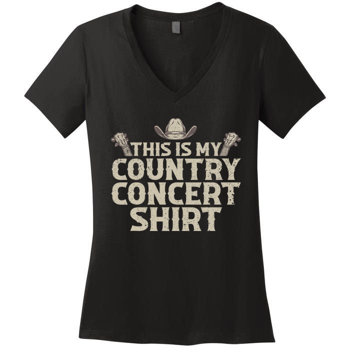 Cool Country Concert For Wo Country Music Lover Women's V-Neck T-Shirt