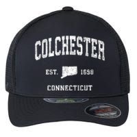 Colchester Connecticut Ct Vintage Athletic Flexfit Unipanel Trucker Cap