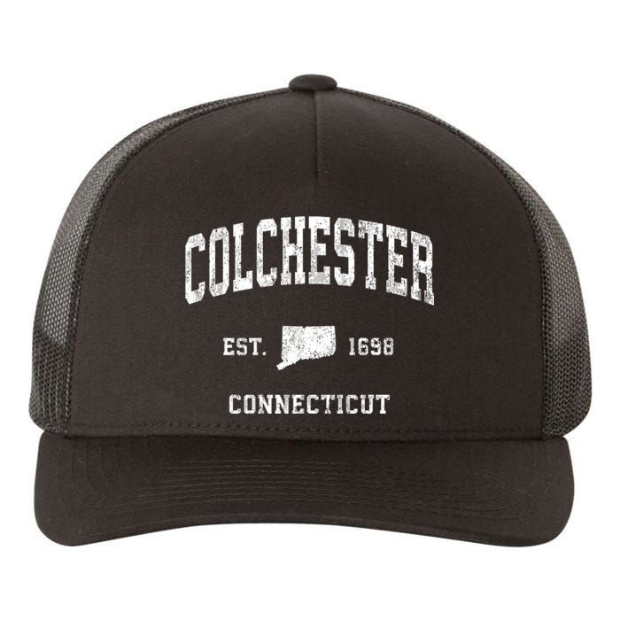 Colchester Connecticut Ct Vintage Athletic Yupoong Adult 5-Panel Trucker Hat