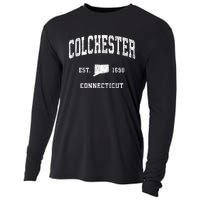 Colchester Connecticut Ct Vintage Athletic Cooling Performance Long Sleeve Crew