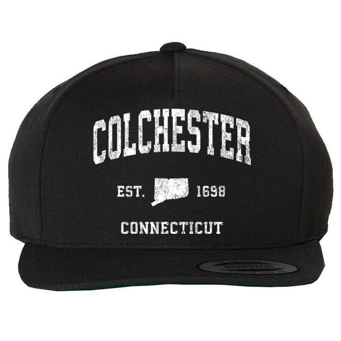 Colchester Connecticut Ct Vintage Athletic Wool Snapback Cap