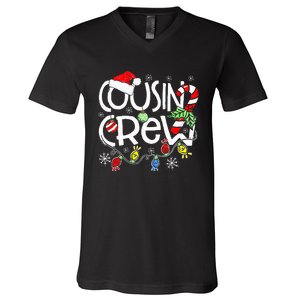 Christmas Cousin Crew Red Plaid Matching Pajama Gifts  V-Neck T-Shirt