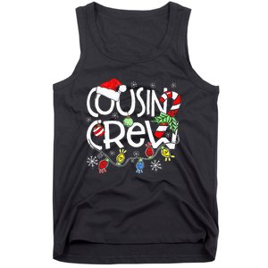 Christmas Cousin Crew Red Plaid Matching Pajama Gifts  Tank Top