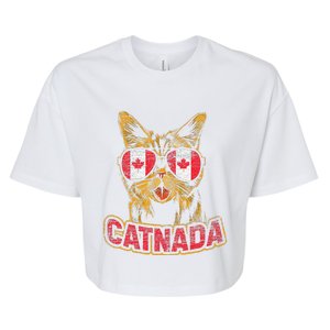 Catnada Canadian Cat Animal Canada Day Canada Bella+Canvas Jersey Crop Tee