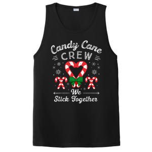 Cute Candy Cane Crew We Stick Together Christmas Adults PosiCharge Competitor Tank