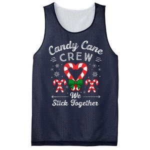 Cute Candy Cane Crew We Stick Together Christmas Adults Mesh Reversible Basketball Jersey Tank