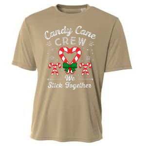 Cute Candy Cane Crew We Stick Together Christmas Adults Cooling Performance Crew T-Shirt