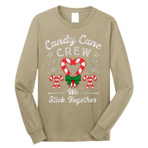 Cute Candy Cane Crew We Stick Together Christmas Adults Long Sleeve Shirt