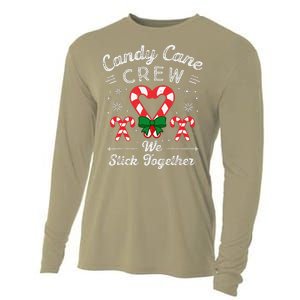 Cute Candy Cane Crew We Stick Together Christmas Adults Cooling Performance Long Sleeve Crew