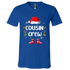 Cousin Crew Christmas Family Squad Naughty Matching Santa Gift V-Neck T-Shirt