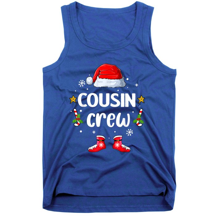 Cousin Crew Christmas Family Squad Naughty Matching Santa Gift Tank Top