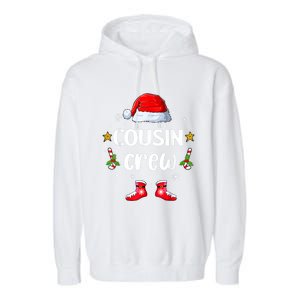 Cousin Crew Christmas Family Squad Naughty Matching Santa Gift Garment-Dyed Fleece Hoodie