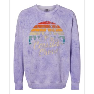 Cousin Crew Camping Outdoor Sunset Summer Camp Colorblast Crewneck Sweatshirt