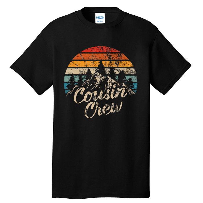 Cousin Crew Camping Outdoor Sunset Summer Camp Tall T-Shirt