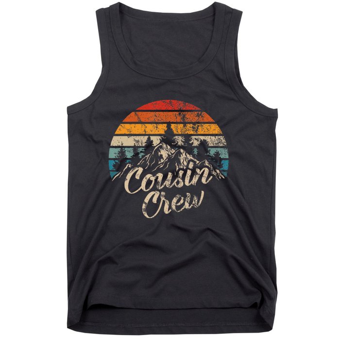 Cousin Crew Camping Outdoor Sunset Summer Camp Tank Top