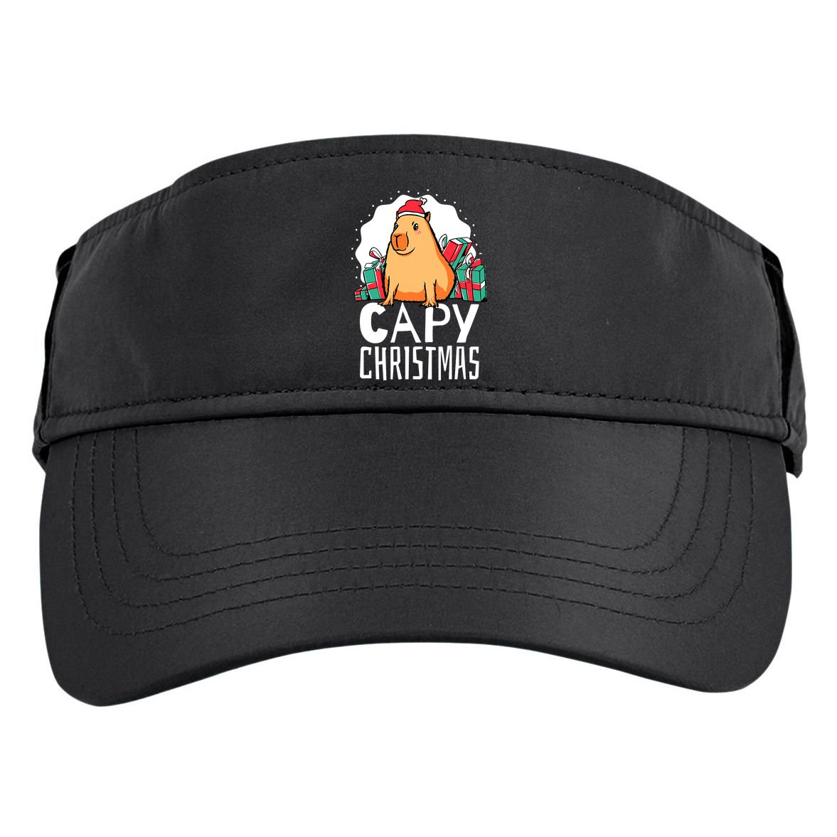 Capy Christmas Capybara Adult Drive Performance Visor