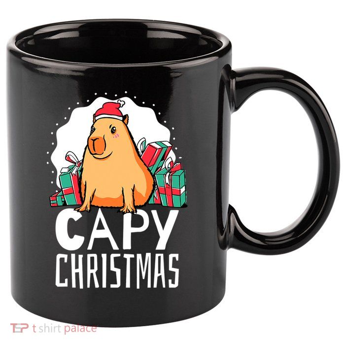 Capy Christmas Capybara 11oz C Handle Ceramic Mug