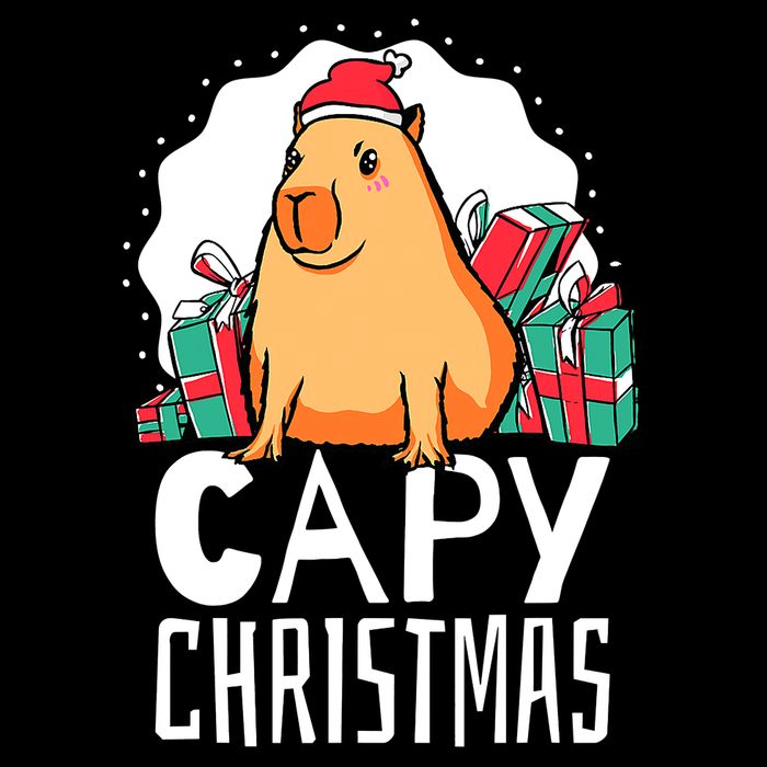 Capy Christmas Capybara Youth Performance Sprint T-Shirt