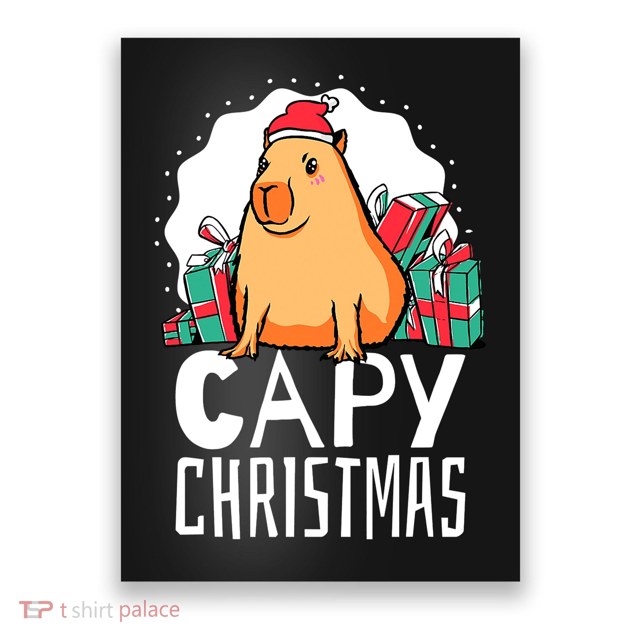 Capy Christmas Capybara Poster