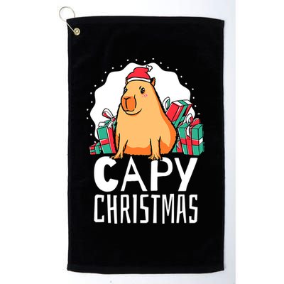 Capy Christmas Capybara Golf Towel