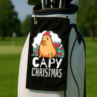 Capy Christmas Capybara Golf Towel