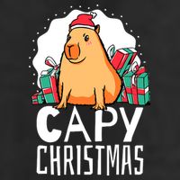 Capy Christmas Capybara Golf Towel