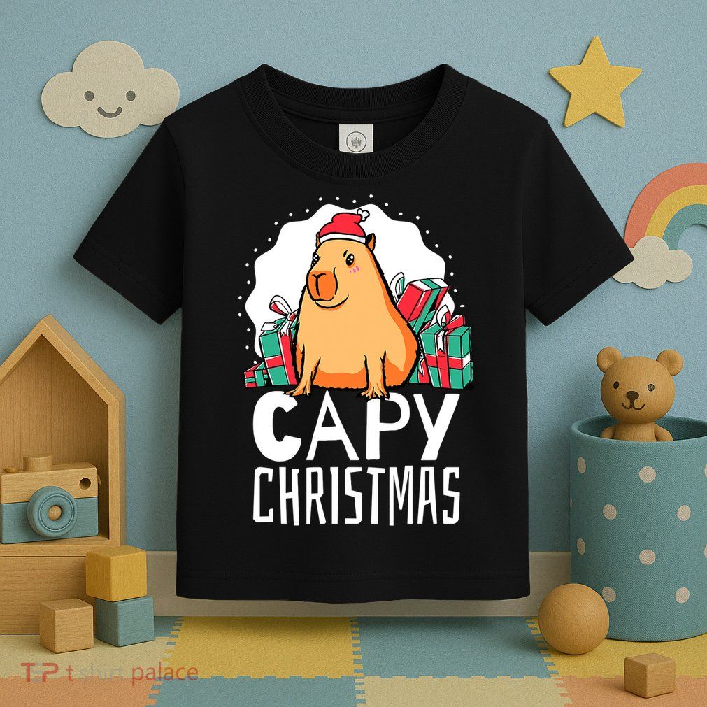 Capy Christmas Capybara Toddler T-Shirt