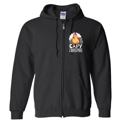 Capy Christmas Capybara Full Zip Hoodie