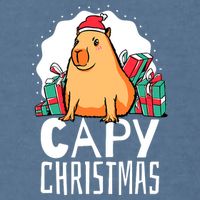 Capy Christmas Capybara Garment-Dyed Sweatshirt