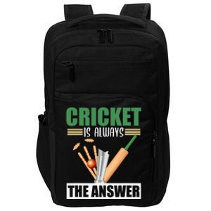 Cool Cricket Coach Funny Cricketer Humor Team Sports Trainer Impact Tech Backpack