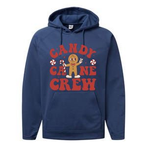 Candy Cane Crew Cookie Merry Christmas Gingerbread Cute  Performance Fleece Hoodie