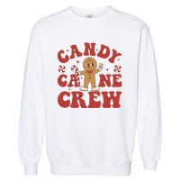 Candy Cane Crew Cookie Merry Christmas Gingerbread Cute  Garment-Dyed Sweatshirt