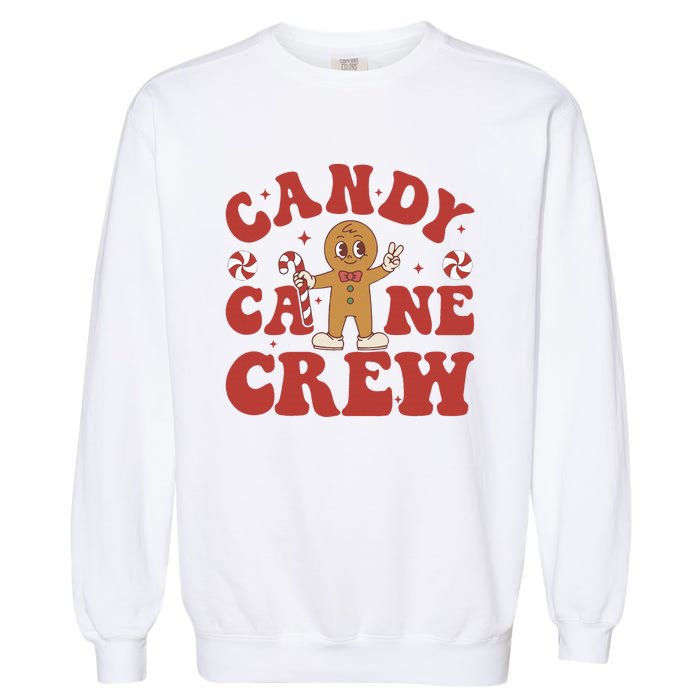 Candy Cane Crew Cookie Merry Christmas Gingerbread Cute  Garment-Dyed Sweatshirt