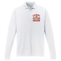 Candy Cane Crew Cookie Merry Christmas Gingerbread Cute  Performance Long Sleeve Polo