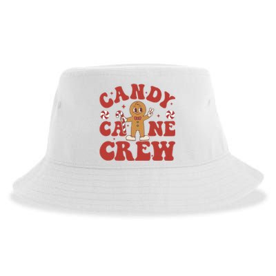 Candy Cane Crew Cookie Merry Christmas Gingerbread Cute  Sustainable Bucket Hat