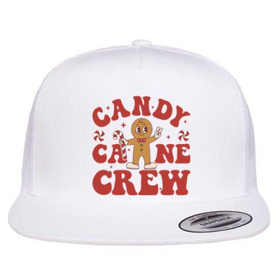 Candy Cane Crew Cookie Merry Christmas Gingerbread Cute  Flat Bill Trucker Hat