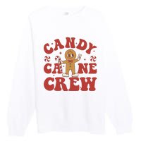 Candy Cane Crew Cookie Merry Christmas Gingerbread Cute  Premium Crewneck Sweatshirt