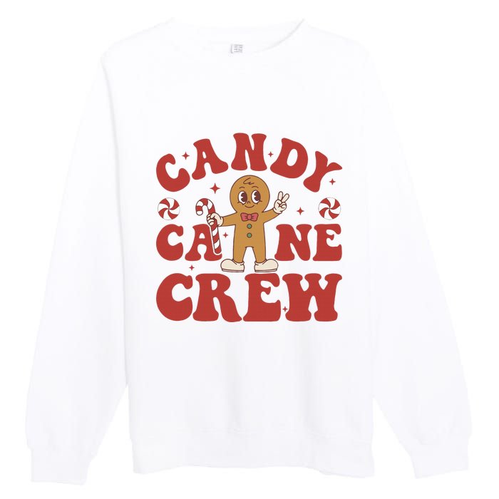 Candy Cane Crew Cookie Merry Christmas Gingerbread Cute  Premium Crewneck Sweatshirt