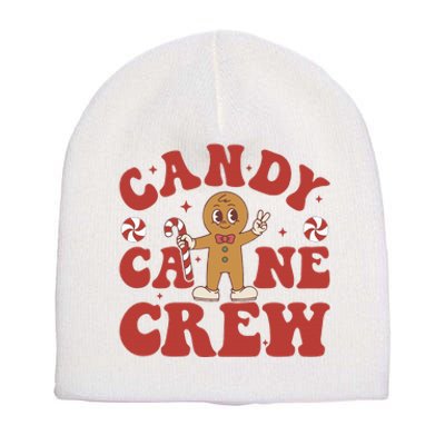 Candy Cane Crew Cookie Merry Christmas Gingerbread Cute  Short Acrylic Beanie