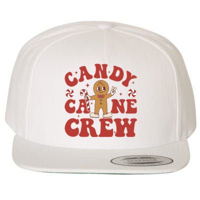 Candy Cane Crew Cookie Merry Christmas Gingerbread Cute  Wool Snapback Cap