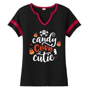 Candy Corn Cutie Halloween Ladies Halftime Notch Neck Tee