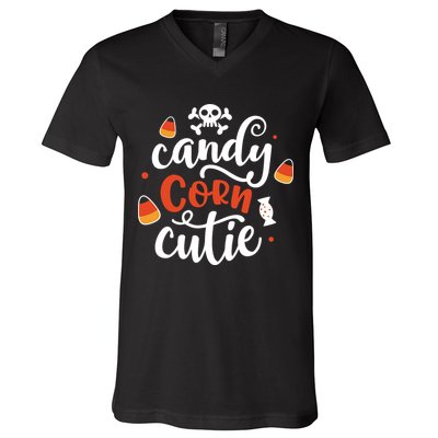Candy Corn Cutie Halloween V-Neck T-Shirt