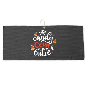 Candy Corn Cutie Halloween Large Microfiber Waffle Golf Towel