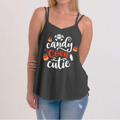 Candy Corn Cutie Halloween Women's Strappy Tank