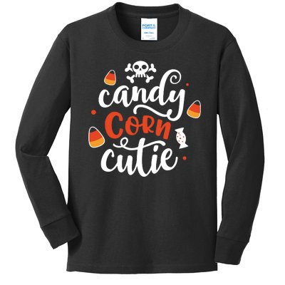 Candy Corn Cutie Halloween Kids Long Sleeve Shirt